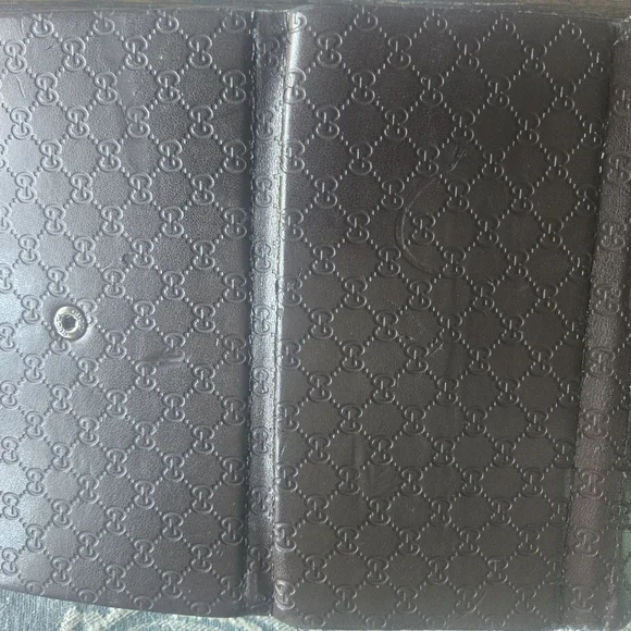 GUCCI Brown GG Logo Tri-Fold Sunglass Glasses Case Collapsible Protective Travel - Picture 4 of 10